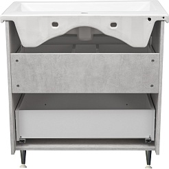 Stella Polare Тумба с раковиной Браво 80 слэйт / лакобель белое – фотография-6